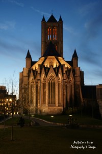 St. Nicolas's Cathedral at Twilight - Ghent, Belgium